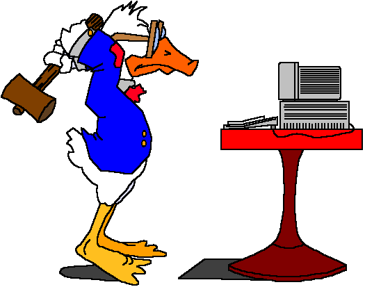 Duck smashing computer
